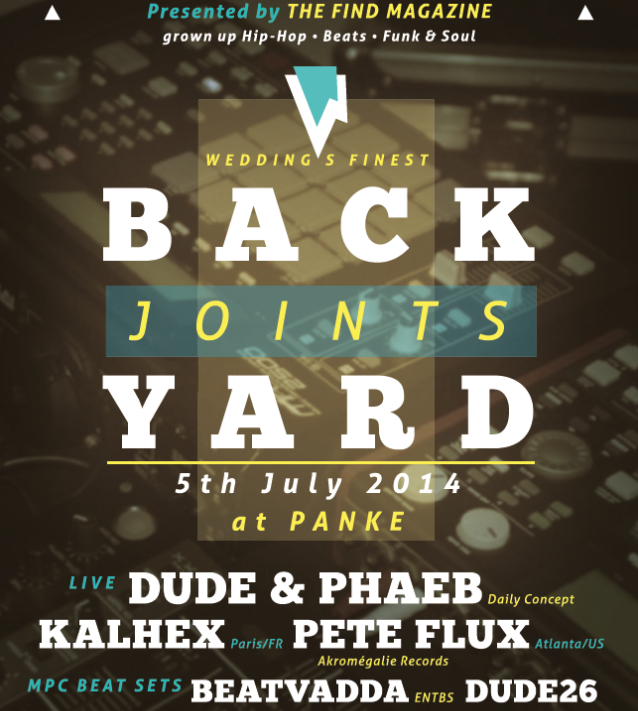 Event: The Find presents Backyard Joints (Summer Edition) in Berlin, July 5th